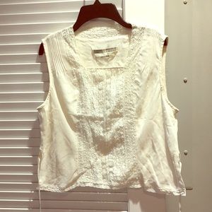 All Saints White silk top